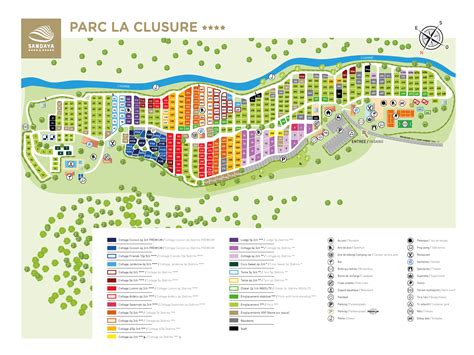 parc la clusure plattegrond|Camping Parc La Clusure plattegrond